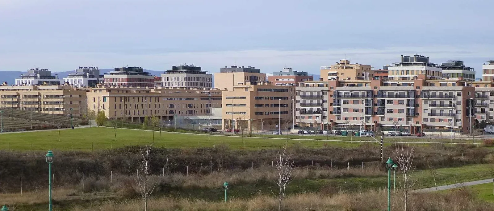 Viviendas de Artica, en la comarca de Pamplona